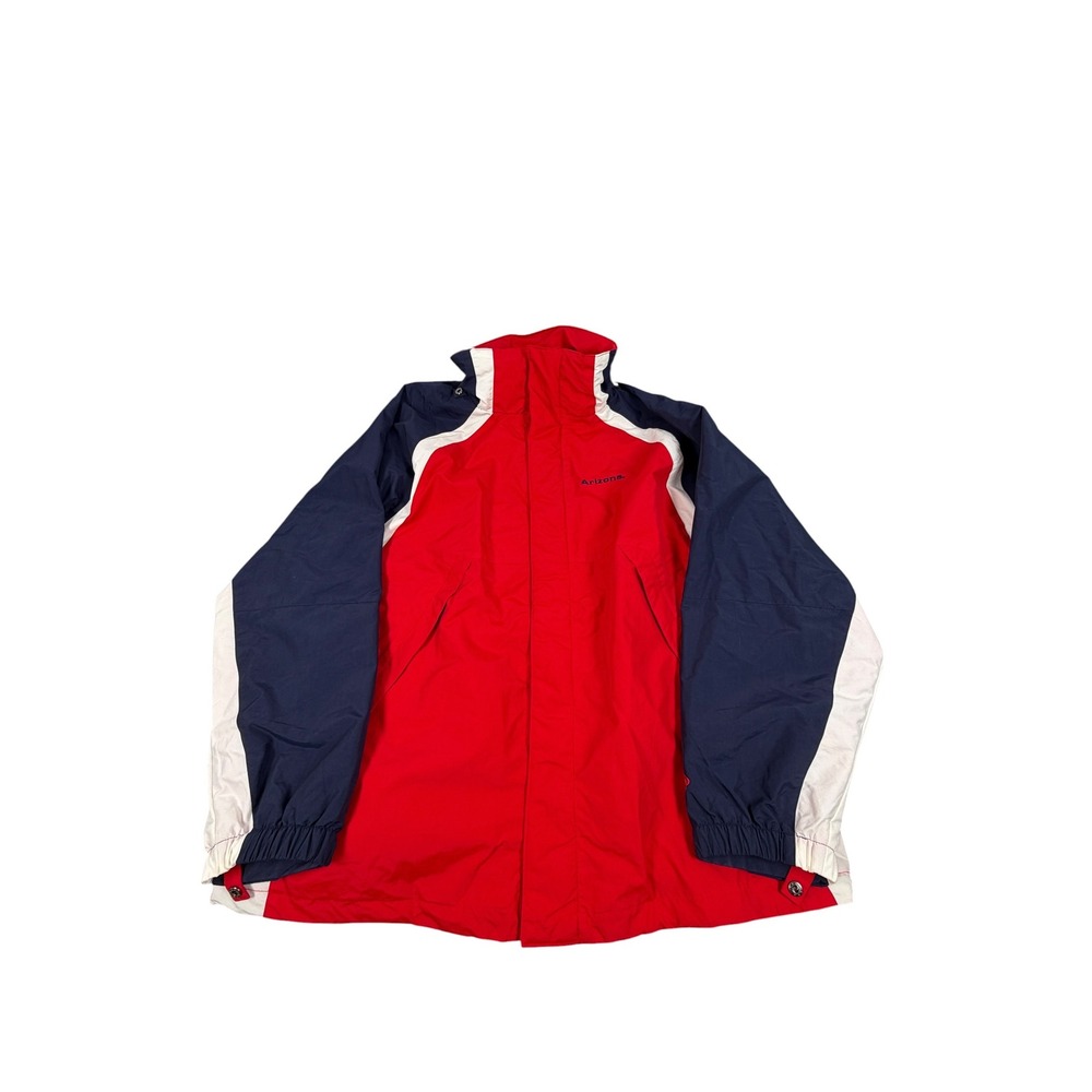 Pro Player Arizona Wildcats Y2K Mens Jacket Windbreaker Colorblock Red 2XL